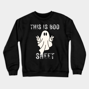 This Is Boo Sheet Ghost Retro Halloween Costume Crewneck Sweatshirt